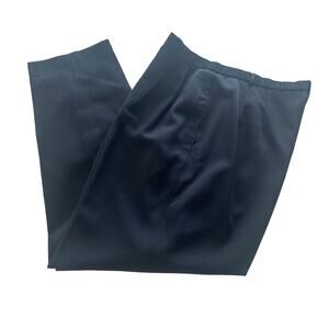 Vintage Lands' End Women's 100% Wool Straight Leg Dress Pants Black Size 14